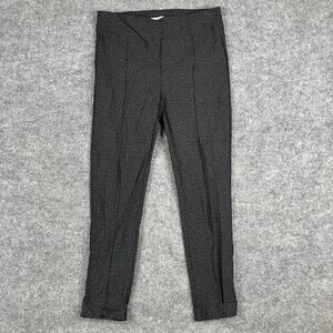 Philosophy Republic Pants Womens L Black Leopard Print Ankle Slim Fit Stretch